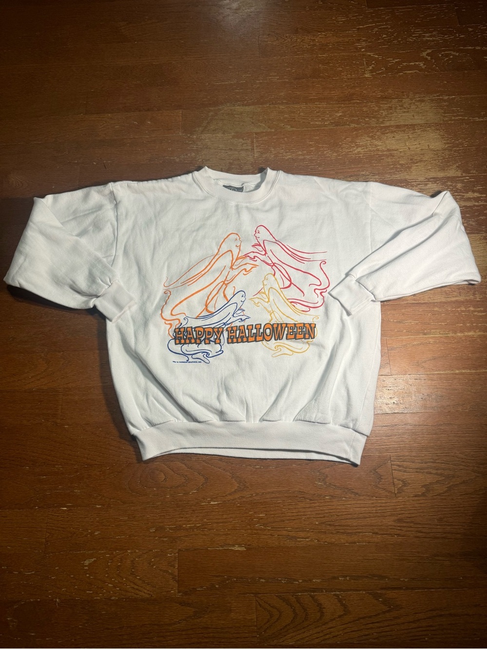 90s Vintage Happy Halloween Ghost Graphic Crewneck